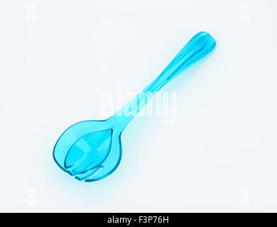 salad fork and spoon on white background Stock Photo