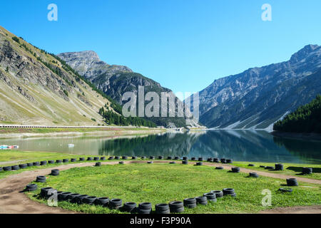 dammed Lake, Italy, Lombardy near Brescia Stock Photo