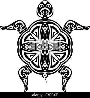 Tattoo Turtle Design Vector Art Stock Vector