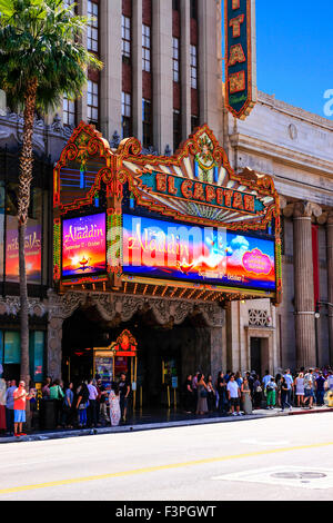 The El Capitan Theater on Hollywood Blvd in Hollywood CA Stock Photo