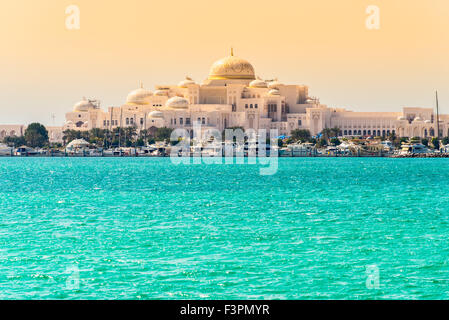 Emirates Palace Marina, Abu Dhabi, United Arab Emirates Stock Photo