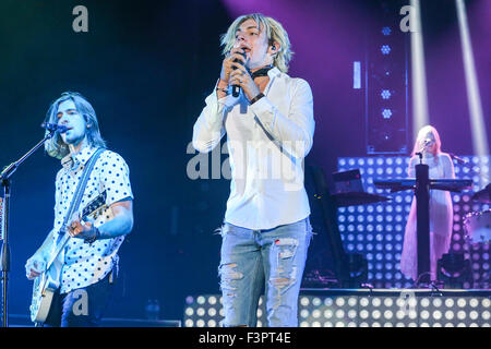 Singer ROSS LYNCH of the band R5 brings their 2015 Summer Tour Stock ...