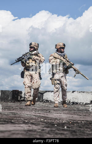 Navy SEALs in action Stock Photo