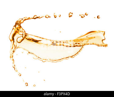orange juice splash isolated on the white background. Stock Photo