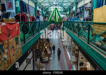 Paris, France, High Angle View, Shop Front in French Flea Markets, 'les Puces de Paris Saint Ouen', Porte de Clignancourt, Antiques, Vintage Market Furniture, 'Marché Dauphine' alley Stock Photo