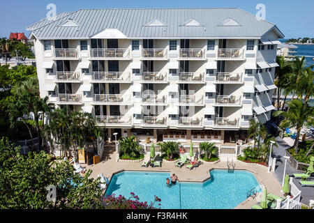 Key West Florida,Keys Hyatt Key West Resort & Spa,hotel,balconies,swimming pool,FL150509001 Stock Photo