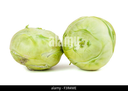Fresh kohlrabi isolated on white background with clipping path Stock Photo
