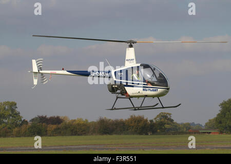 Helicopter hovering. Wolverhampton Halfpenny Green Airport.UK Stock Photo