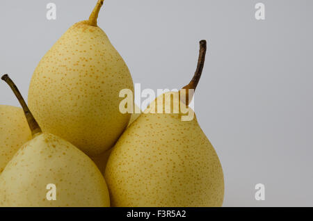Fresh Chinese Pear On White Background. Stock Photo