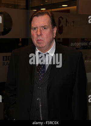 Timothy Spall filming for the BBC One Show outside the BBC in London, UK 2014 Stock Photo