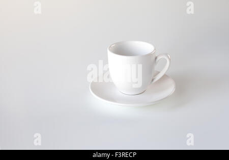 Empty white cup for coffee Stock Photo