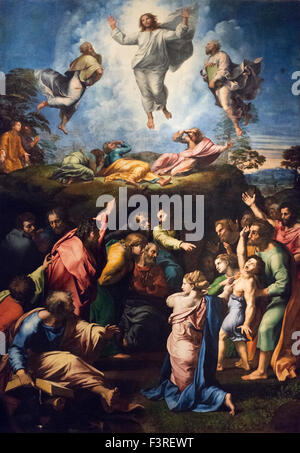 Rome. Italy.  Transfiguration of Christ (1516-1520) by Raphael 1483-1520. Vatican Museums. Oil on wood. Musei Vaticani. Stock Photo