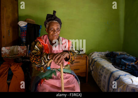 Basotho woman, Lesotho, Africa Stock Photo