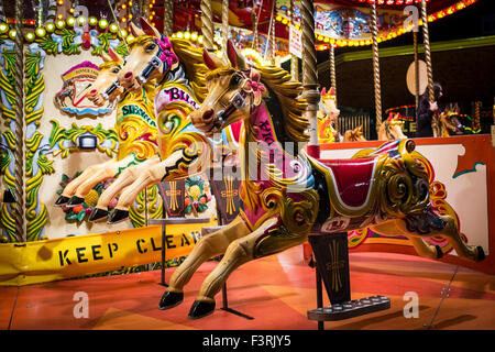 Historic carousel in the Jubilee Gardens, London, United Kingdom Stock Photo