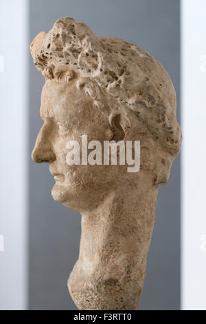 Rome. Italy. Portrait of Roman Emperor Vespasian (9-79 AD). Palazzo Massimo alle Terme. Museo Nazionale Romano. Stock Photo