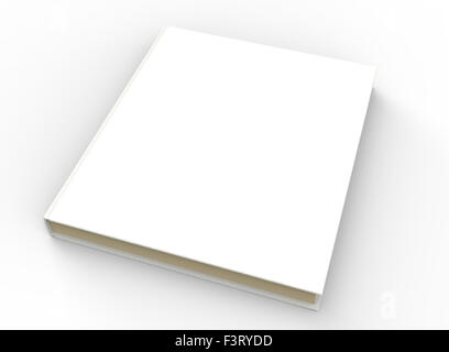 blank book isolated on white with clipping path. Stock Photo