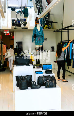 Interior of an upmarket fashion store on Rodeo Drive in Beverly Hills California Stock Photo