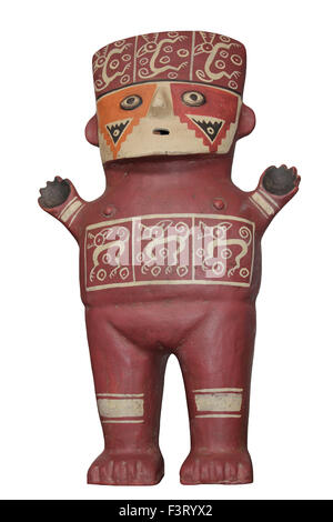 Modern Reproduction Of A Cuchimilco Guardian Female Figure, Chancay culture, Peru Stock Photo