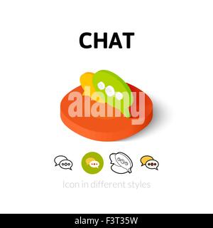 Chat icon in different style Stock Vector