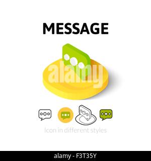 Message icon in different style Stock Vector