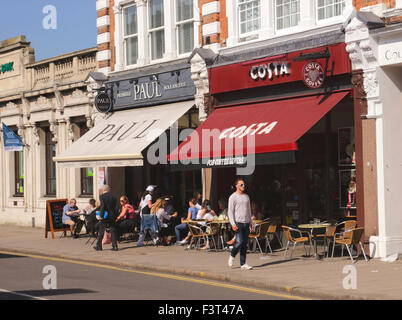 Costa cafe High Street Wimbledon Village London Stock Photo
