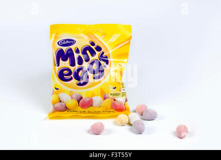 Cadbury mini eggs on whit background Stock Photo