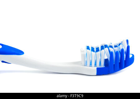 toothbrush macro isolated on white Stock Photo