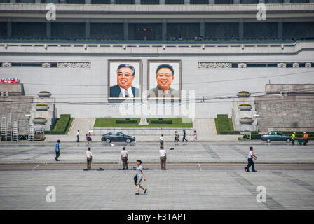 Kim Il Sung Square, Pyongyang, DPRK, North Korea Stock Photo