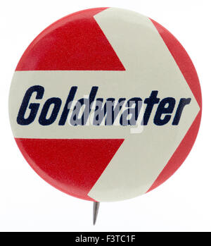 A 1964 Barry Goldwater presidential campaign button pin Stock Photo