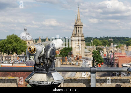 View from the top of St Martin's Tower, Carfax Tower in Oxford Oxfordshire England United Kingdom UK Stock Photo