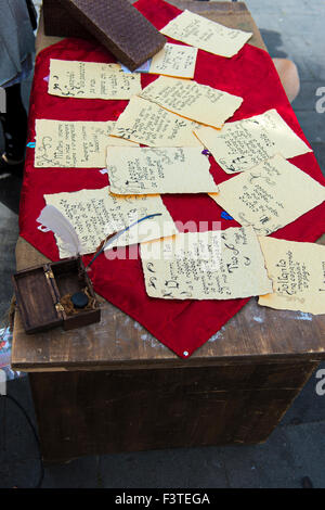 ancient letter written by hand Stock Photo