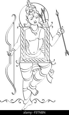 Lord Ram, Black Wall Sticker : Amazon.in: Home Improvement