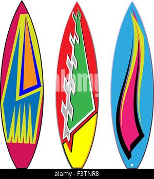 Surf Board Graphics, Stripe : Vinyl Ready Vector Art Stock Vector Image ...