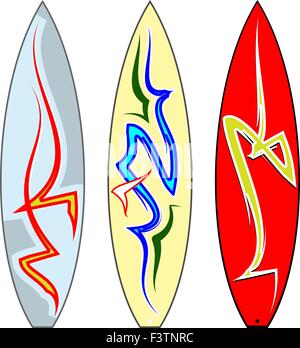 Surf Board Graphics, Stripe : Vinyl Ready Vector Art Stock Vector Image ...