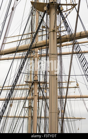 Rig on the Pommern sailing-ship Stock Photo - Alamy