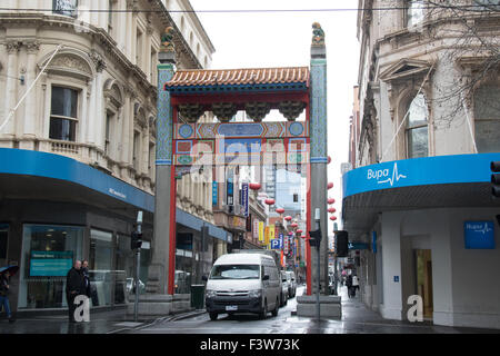 Chinatown Precinct in Melbourne. Stock Photo