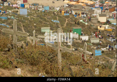 All Saint's Day in Peru on a cemetery Stock Photo