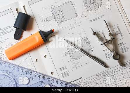 drawing tools Stock Photo