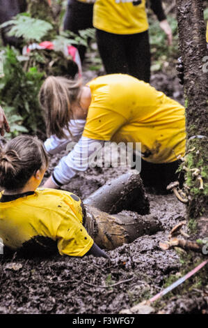 Castlewellan, Norther Ireland. 20151011 - Around 270 people took part in the Bog Run in aid of Cancer Fund for Children Stock Photo