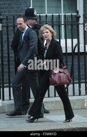 London, UK, 13th October, 2015. Minister of State for Small Business, Industry and Enterprise Anna Soubry seen at 10 Downing Street in London Credit:  WFPA/Alamy Live News Stock Photo
