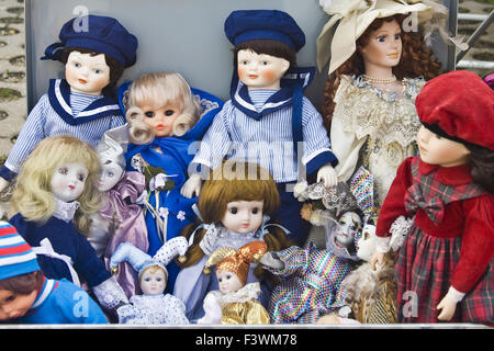 flea market dolls Stock Photo