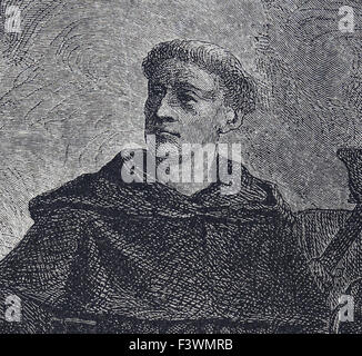 Martin Luther (1483-1546). German reformer. Figure of  Protestant Reformation. Engraving. 19th century. Stock Photo