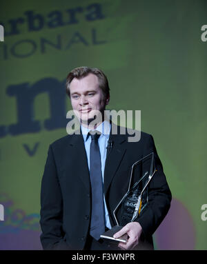 Director Christopher Nolan with his award Stock Photo