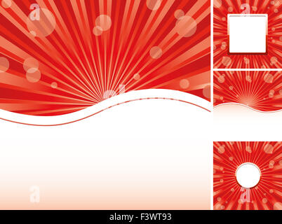 Red abstract background with strips Stock Photo