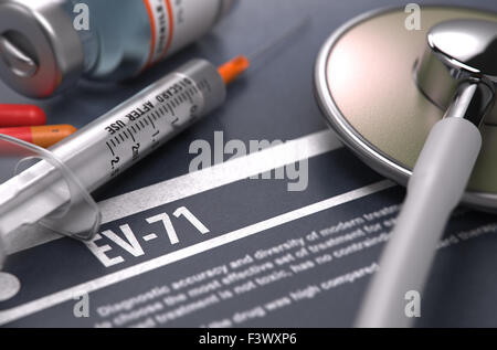 Diagnosis - EV-71. Medical Concept.