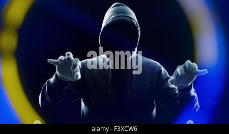 Futuristic hacker hacking system security Stock Photo