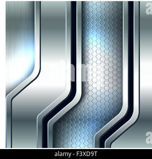Abstract background, metallic silver banners Stock Photo - Alamy