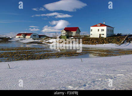 Farm near lake Myvatn Stock Photo