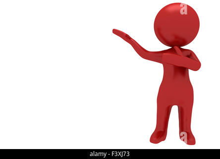 3d character in showing pose Stock Photo