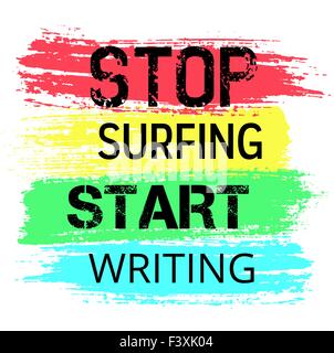 Vector Motivational Poster for Writing Stock Vector
